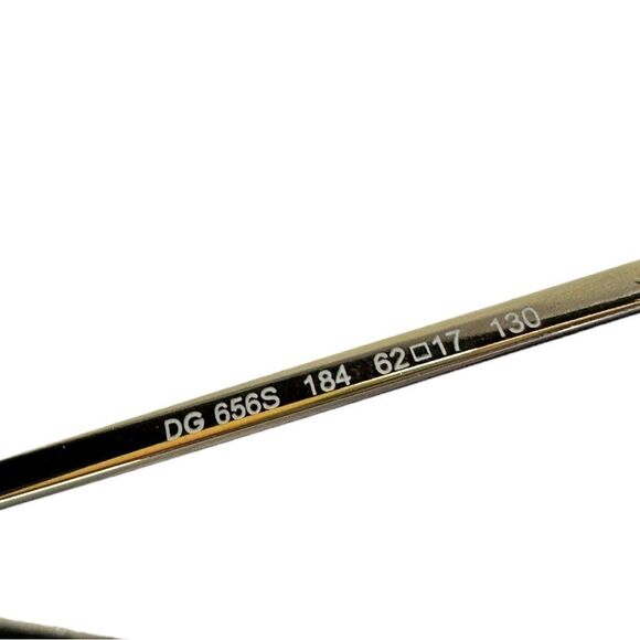 DOLCE & GABBANA Gold Rim Metal Frame Sunglasses DG Logo Made In Italy EUC - Picture 10 of 13